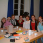 Erste Jugendgruppe "Steeples" nach Start mit Pfrin. Uschi Aschoff