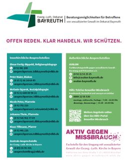 Anprechstellen im Dekanat Bayreuth