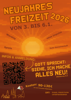 Digitaler Flyer für die Neujahresfreizeit 2026