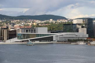 Blick auf Oper in Oslo
