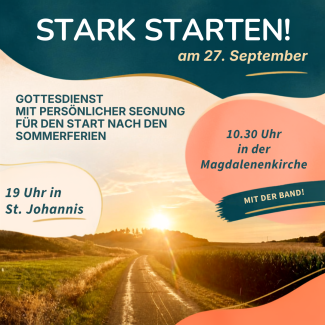 Einladung zum Segnungsgottesdienst Stark Starten